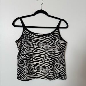 Zebra Print Women's Tank Top